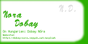 nora dobay business card