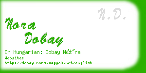 nora dobay business card